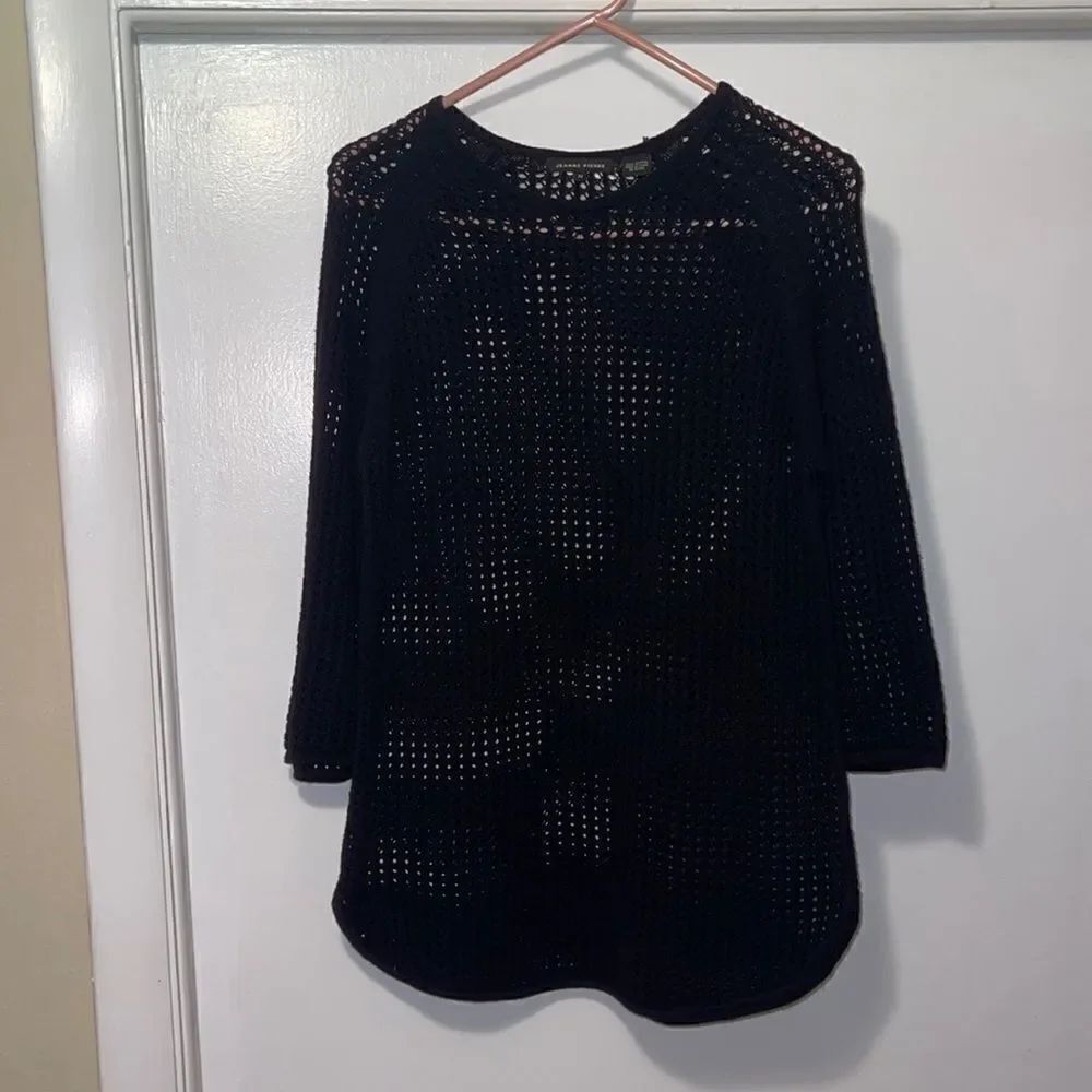 Jeanne Pierre open knit sweater Medium